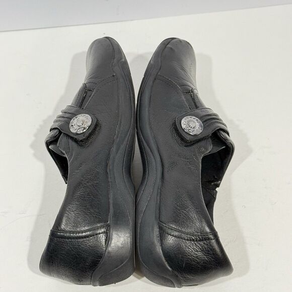 Womens 8.5 M Clarks Artisan Kessa Alcove 26102319 Black Leather Slip On Loafers - Picture 11 of 16